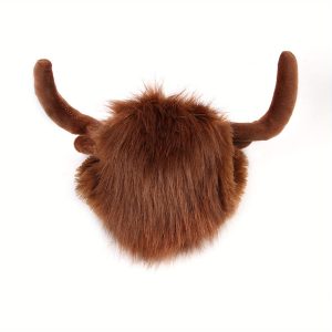 Dog Bull Costume Hats Cute Pet Horn Wigs Halloween Party Supplies for Cat Kitten Small Dogs