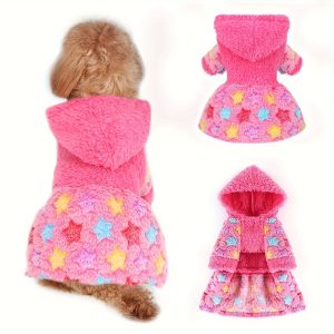 Fleece Turtleneck Dog Sweater - Cold Weather Coats For Small Dogs, Stretchy And Warm Pet Pullover For Boys And Girls, Winter Dog Hoodies And Cat Apparel